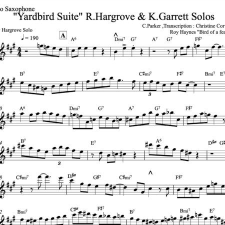 Yardbird Suite - Soloist: Roy Hargrove and Kenny Garrett (C / Bb / Eb)
